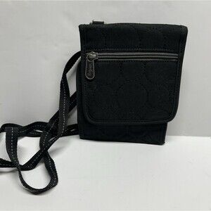 Thirty One Gift Vary You Mini Crossbody Black quilted travel wallet